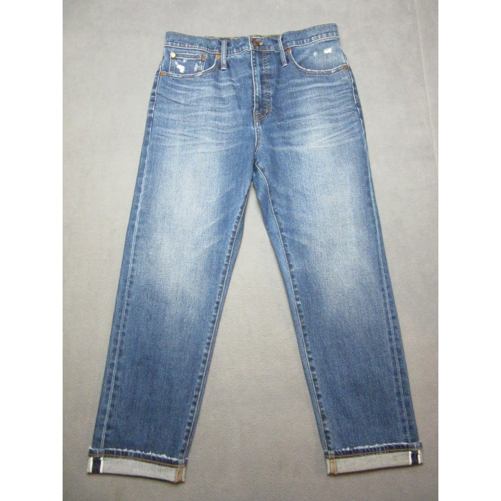 Madewell Jeans Womens 31 Blue New Selvedge Woodcrest Straight Leg AA614